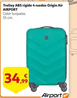 Oferta de ABS - Trolley Abs Rigido 4 Ruedas Origin Air por 34,99€ en Alcampo