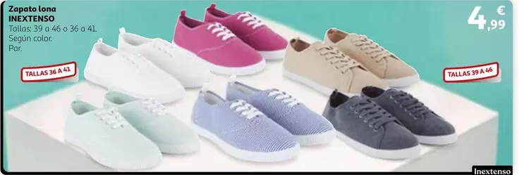 Oferta de Inextenso - Zapatillas Con 3,50 Cl por 4,99€ en Alcampo