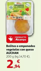 Oferta de Auchan - Bolitas O Empanados Vegetales Con Queso por 2,94€ en Alcampo