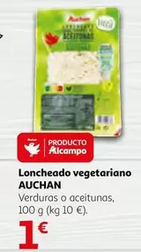 Oferta de Auchan - Loncheado Vegetariano por 1€ en Alcampo