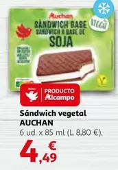 Oferta de Auchan - Sandwich Vegetal por 4,49€ en Alcampo