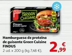 Oferta de Findus - Hamburguesa De Proteina De Guisante Green Cuisine por 2,99€ en Alcampo