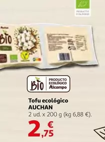 Oferta de Auchan - Tofu ecologico por 2,75€ en Alcampo