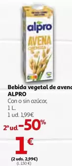 Oferta de Alpro - Bebida Vegetal De Avena por 1,99€ en Alcampo