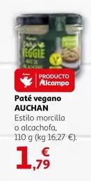 Oferta de Auchan - Paté Vegano por 1,79€ en Alcampo