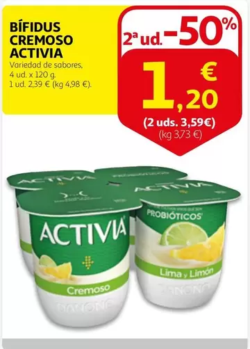 Oferta de Activia - Bifidus Cremoso por 2,39€ en Alcampo