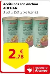 Oferta de Auchan - Aceitunas Con Anchoa por 2,78€ en Alcampo