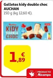 Oferta de Auchan - Galletas Kidy Double Choc por 1,89€ en Alcampo