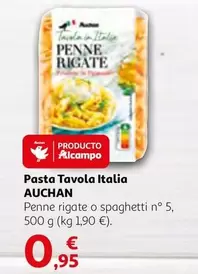 Oferta de Auchan - Pasta Tavola Italia por 0,95€ en Alcampo