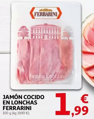 Oferta de Ferrarini - Jamón Cocido En Lonchas por 1,99€ en Alcampo