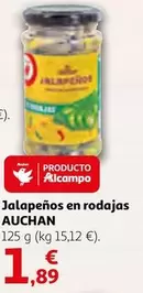 Oferta de Auchan - Jalapenos En Rodajas por 1,89€ en Alcampo
