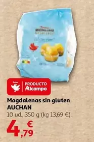 Oferta de Auchan - Magdalenas Sin Gluten por 4,79€ en Alcampo