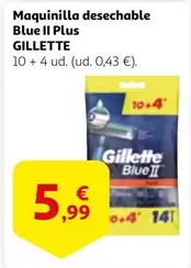 Oferta de Gillette - Maquinilla Desechable Blue Ii Plus por 5,99€ en Alcampo