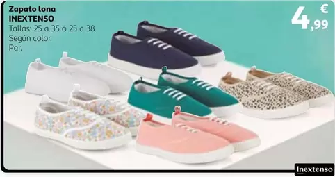 Oferta de Inextenso - Zapato Lona por 4,99€ en Alcampo