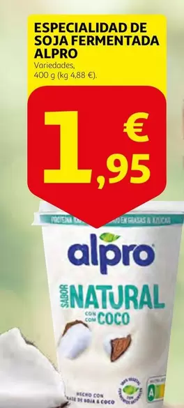Oferta de Alpro - Especialidad De Soja Fermentada por 1,95€ en Alcampo