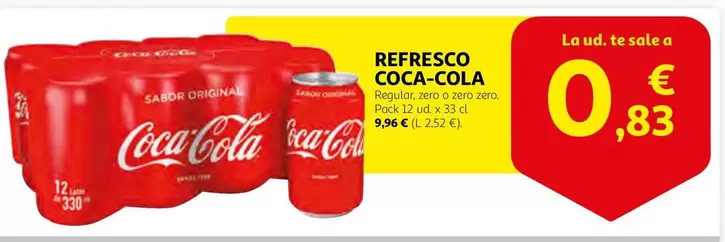 Oferta de Coca-Cola - Refresco por 0,83€ en Alcampo