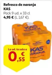 Oferta de Kas - Refresco De Naranja por 0,55€ en Alcampo