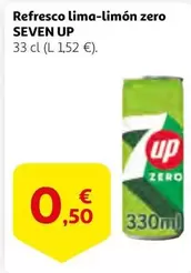 Oferta de Seven Up - Refresco Lima-limon Zero por 0,5€ en Alcampo