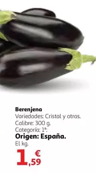 Oferta de Cristal - Berenjena por 1,59€ en Alcampo