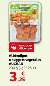 Oferta de Auchan - Albondigas O Nuggets Vegetales por 3,25€ en Alcampo