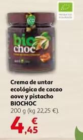 Oferta de Crema De Untar Ecologica De Cacao Aove Y Pistacho por 4,45€ en Alcampo