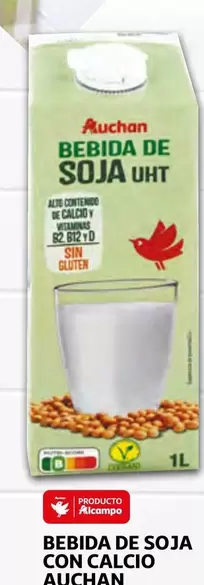 Oferta de Auchan - Bebida De Soja Con Calcio en Alcampo