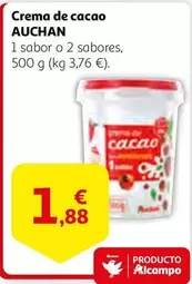 Oferta de Auchan - Crema De Cacao por 1,88€ en Alcampo