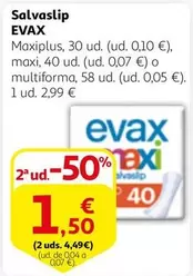 Oferta de Evax - Salvaslip por 2,99€ en Alcampo