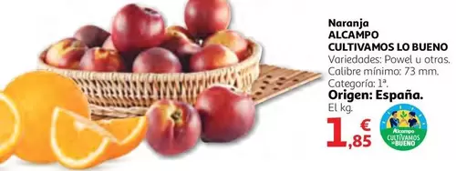 Oferta de Alcampo - Naranja por 1,85€ en Alcampo