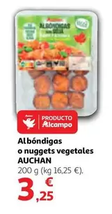 Oferta de Auchan - Albondigas O Nuggets Vegetales por 3,25€ en Alcampo