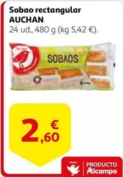 Oferta de Auchan - Sobao Rectangular por 2,6€ en Alcampo