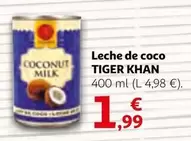 Oferta de Tiger khan - Leche De Coco por 1,99€ en Alcampo