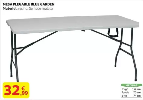 Oferta de Blue - Mesa Plegable por 32,99€ en Alcampo