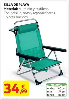 Oferta de Silla De Playa por 34,99€ en Alcampo