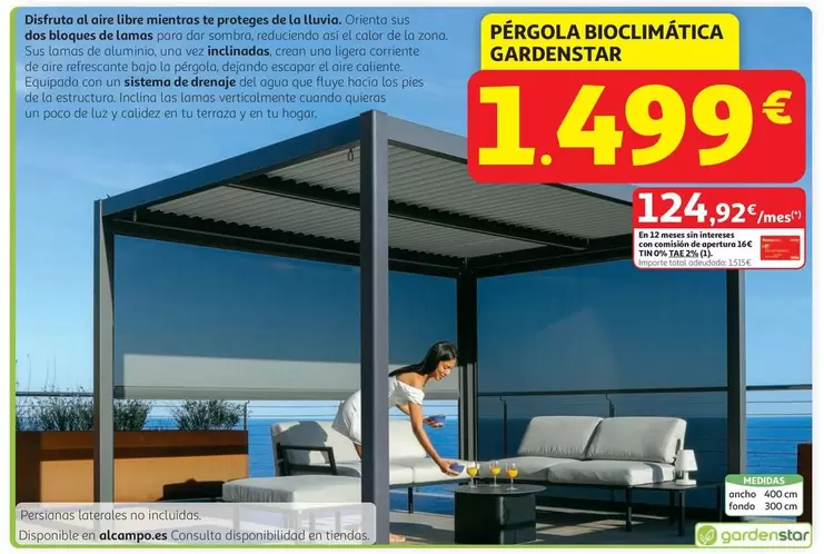 Oferta de Disfruta - Pergola Bioclimatica por 1499€ en Alcampo