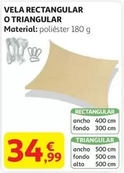 Oferta de Vela -  Rectangular O Triangular por 34,99€ en Alcampo