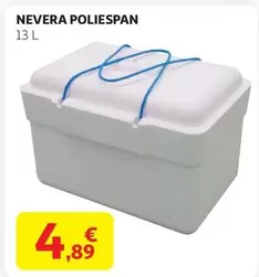 Oferta de Nevera Poliespan por 4,89€ en Alcampo