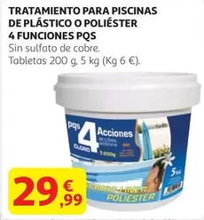 Oferta de PQS - Tratamiento Para Piscinas De Plástico O Poliéster 4 Funciones por 29,99€ en Alcampo