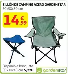 Oferta de Gardenstar - Sillon De Camping Acero por 14,99€ en Alcampo