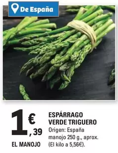 Oferta de España - Esparrago Verde Triguero por 1,39€ en E.Leclerc