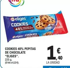 Oferta de Eliges - cookies 40% pepitas de chocolate por 1,4€ en E.Leclerc