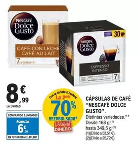 Oferta de Espresso - Capsulas De Cafe por 8,99€ en E.Leclerc