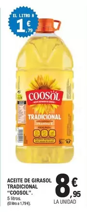 Oferta de Coosol - Aceite De Girasol Tradicional por 8,95€ en E.Leclerc