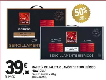 Oferta de Navidul - Maletin De Paleta O Jamon De Cebo Iberico por 39€ en E.Leclerc