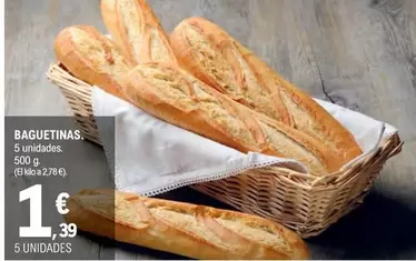 Oferta de Baguetinas por 1,39€ en E.Leclerc