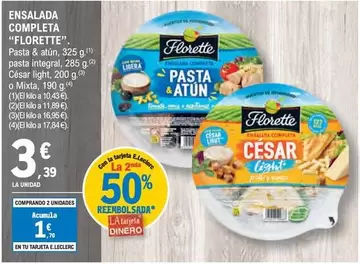 Oferta de Florette - Ensalada Completa por 3,39€ en E.Leclerc