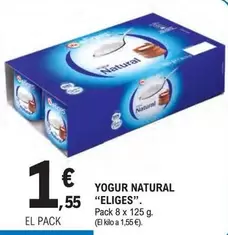 Oferta de Eliges - Yogur Natural por 1,55€ en E.Leclerc