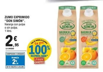 Oferta de Don Simón - Zumo Exprimido por 2,95€ en E.Leclerc
