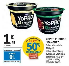 Oferta de Danone - Yopro Pudding por 1,49€ en E.Leclerc