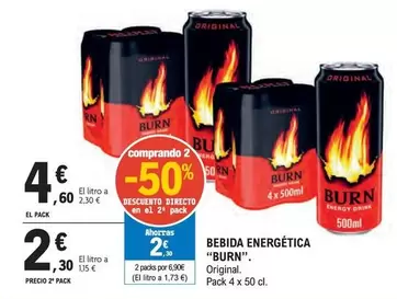 Oferta de Burn - Bebida Energetica por 4,6€ en E.Leclerc